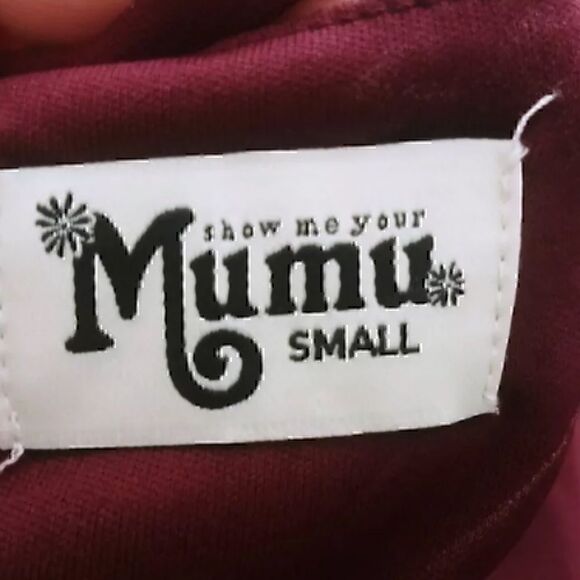 NWT Show Me Your Mumu Godshaw Goddess Gown in Merlot Chiffon Small - Picture 5 of 6